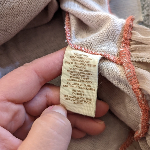 NWT Free People Claire's Snowflake Ruffle Therm BFF Wool Tunic Longsleeve - Picture 4 of 5